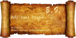 Bátyel Itala névjegykártya